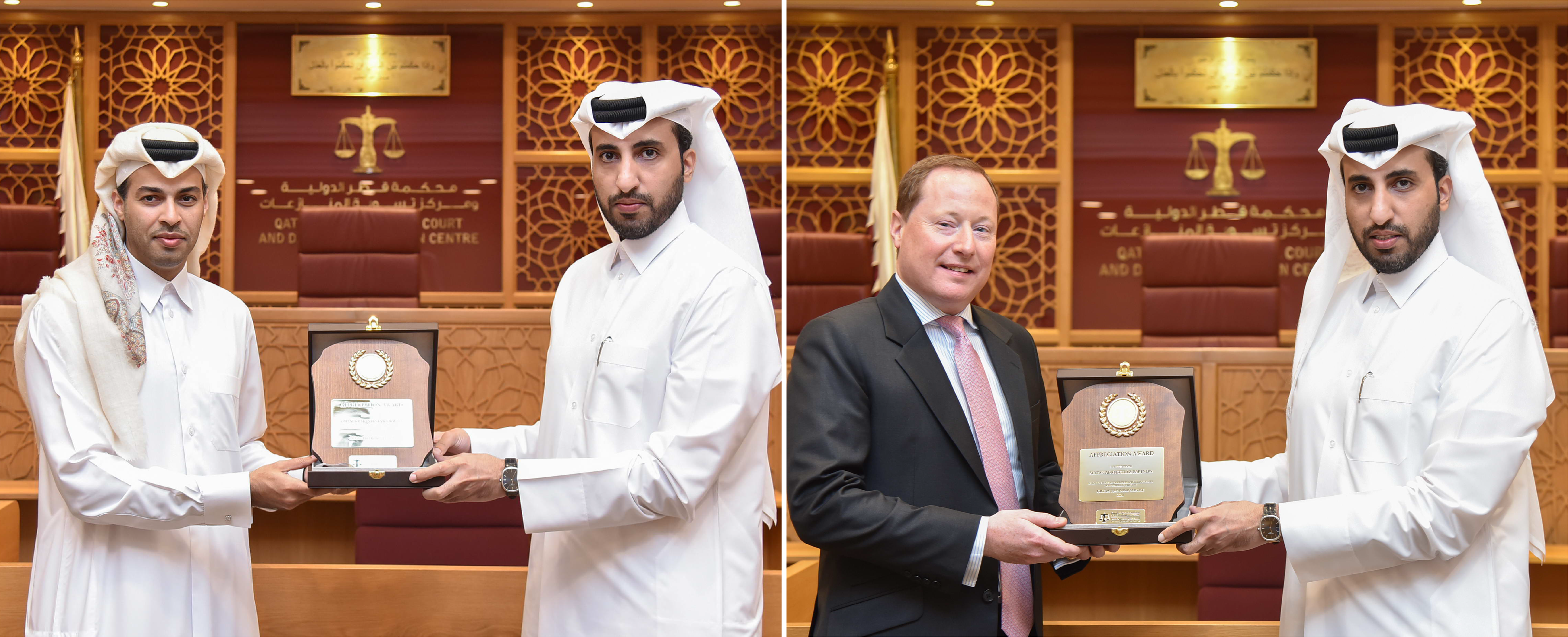 محكمة قطر الدولية تكرّم مكاتب المحامين المشاركين بمبادرة المساعدة القانونية